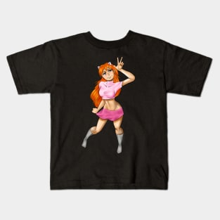 Kawaii Cat Girl Kids T-Shirt